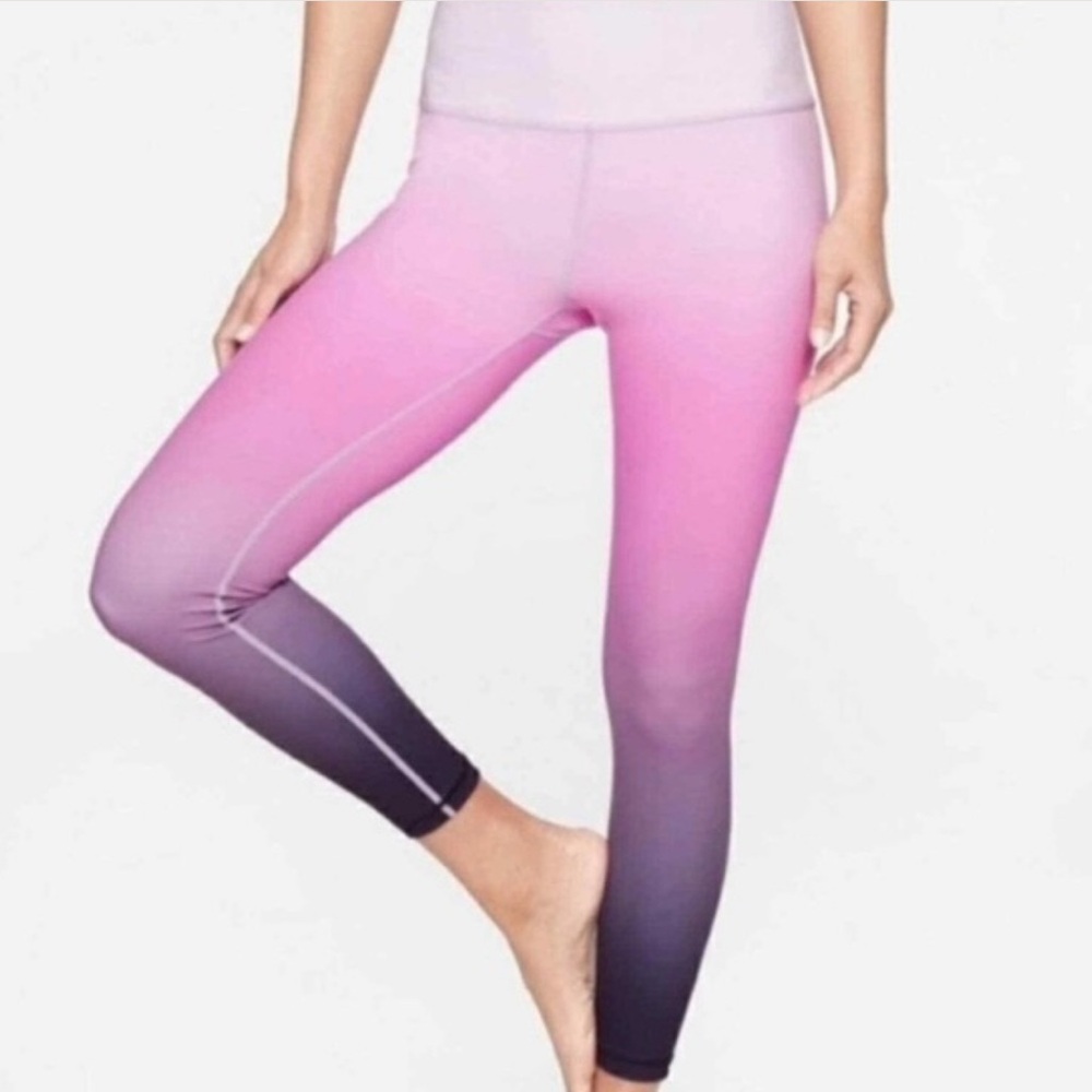 Athleta Elation Pink Ombre 7/8 Tight Leggings Women’s XLT‎